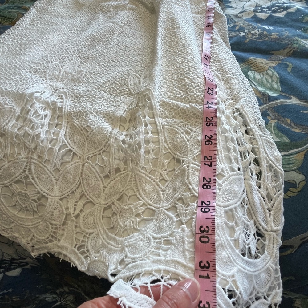 Tuckernuck Avalon White Lace Mini Dress GORGEOUS Bridal Beach Boho XS and Small - Picture 10 of 11